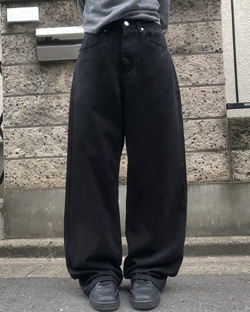 Hep Black Cotton Wide Pants